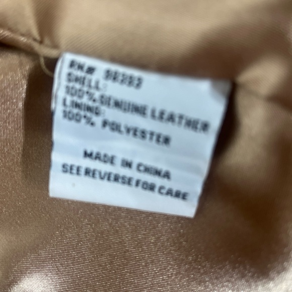 Pamela McCoy Tan Leather Blazer Jacket - Picture 10 of 11